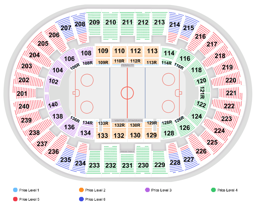 Gladiators Seating Chart